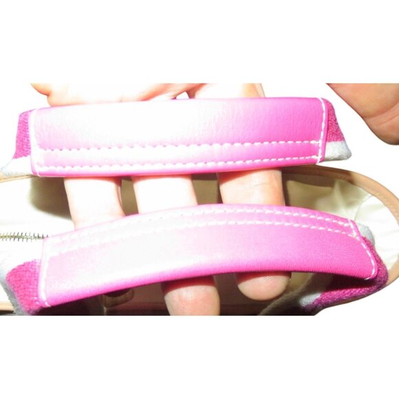 COACH 2004 Hampton Mini Weekender White silky canvas tote & pink leather trim [ - Picture 10 of 12